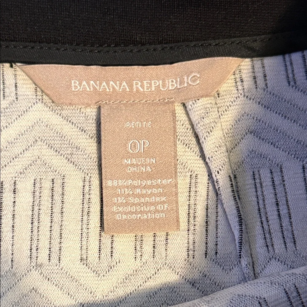 Banana Republic Black and White Zigzag Pencil Skirt Sz 0P